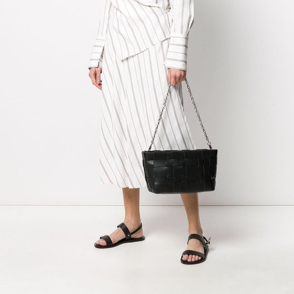 3.1 Phillip Lim Black Odita Lattice Pouch Shoulder Bag NWT - Picture 4 of 14